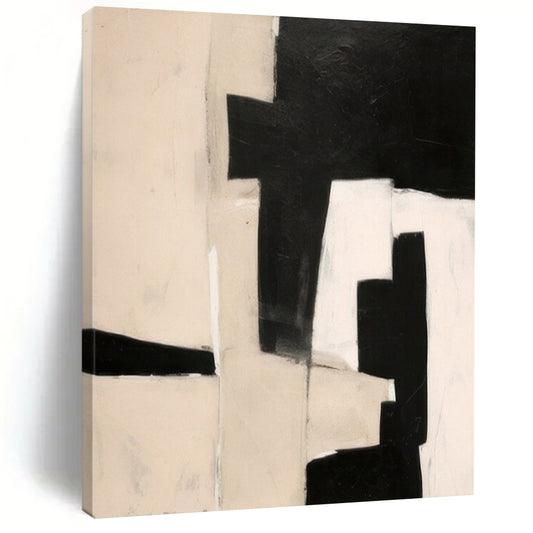 Hand-Painted Extra-Large Contemporary Abstract Canvas for Family Great Rooms