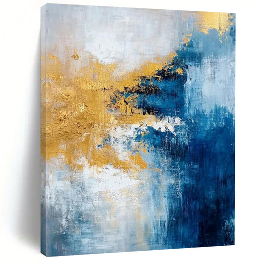 Extra-Huge Hand-Painted Modern Abstract Canvas for Luxury Villa Home Theaters