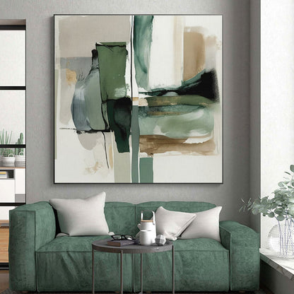 Oversized Modern Abstract Canvas for Hallway Visual Flow in Contemporary Homes