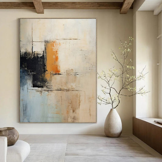 Hand-Painted Bespoke Abstract Art for Dining Room and Hallway