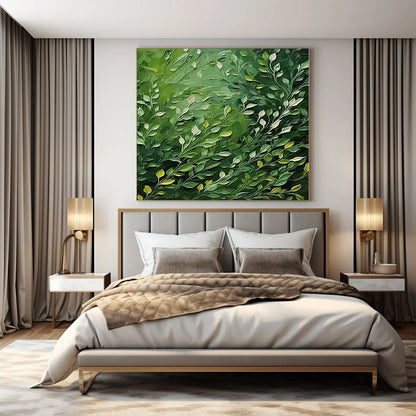 Grand Abstract Painting for Kids' Treehouse Interiors - Hand-Painted Mixed Media