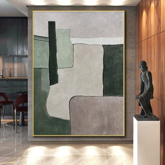 XXL Custom Abstract Canvas for Family Room Media Wall