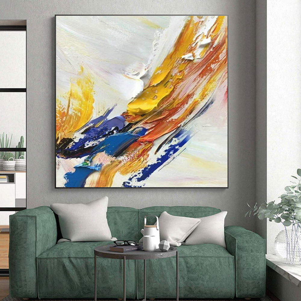 Gigantic Hand-Crafted Abstract Canvas for Dining Room Server Wall LargeART0605