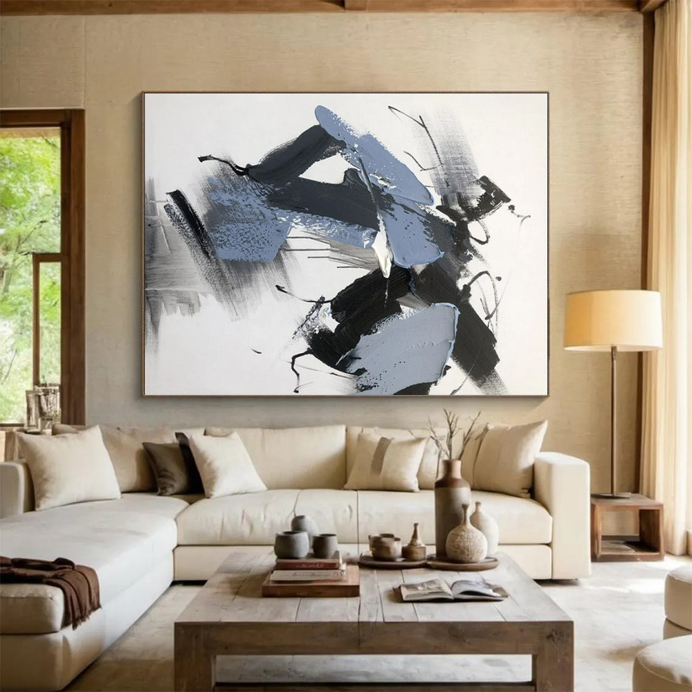 Monumental Modern Abstract Canvas for Walk-in Closet Stylish Organization