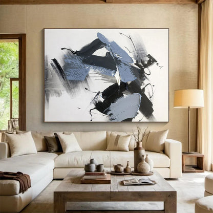 Monumental Modern Abstract Canvas for Walk-in Closet Stylish Organization