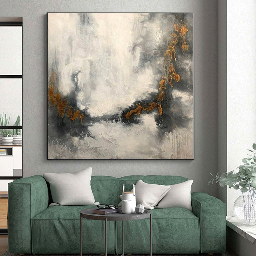 Enormous Custom Abstract Canvas for Pet Nook Feature Wall