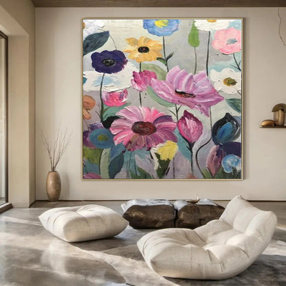 Hand-Painted Personalized Abstract Art for Office Waiting Areas
