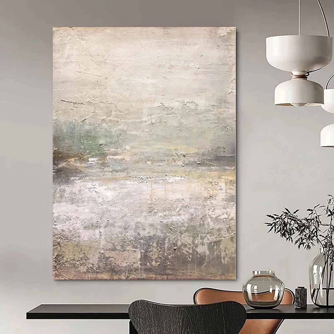 Oversized Handcrafted Abstract Canvas for Performing Arts Center Foyers