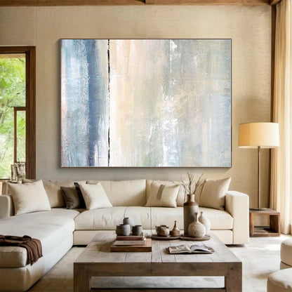 Made-to-Measure Monochromatic Hand-Painted Abstract Wall Art for Entryway Impact