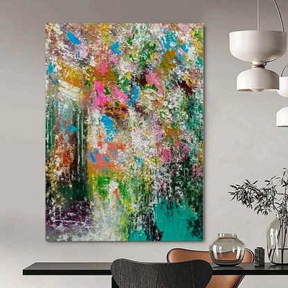 Extra-Vast Hand-Painted Modern Abstract Art for Bedroom Behind Nightstands