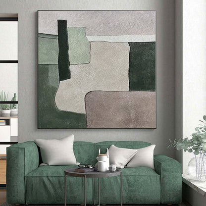 XXL Custom Abstract Canvas for Family Room Media Wall