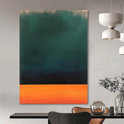Harvest-Themed Hand-Painted Abstract Art for Dining Room Alcoves