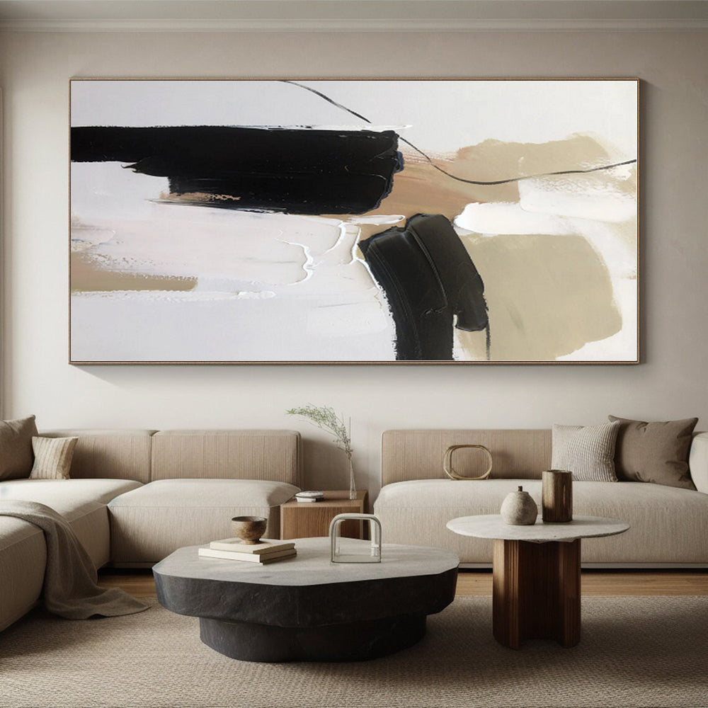 Made-to-Order Giant Hand-Painted Abstract Art for Home Theater Screen Surround Wall