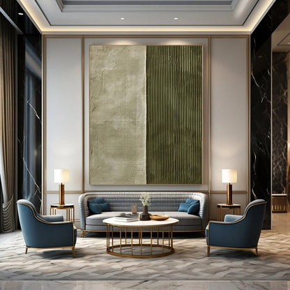 Large Abstract Canvas for Home Theater Recliner Areas - Commissioned Oil on Canvas