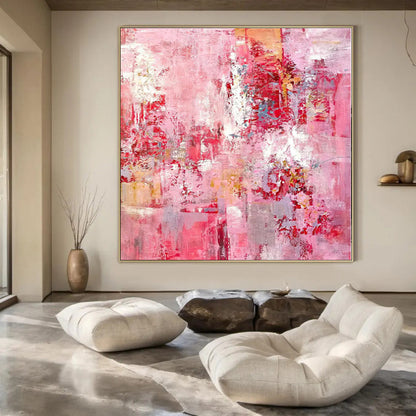 Oversized Abstract Wall Art for Root Cellar Interiors - Commissioned Mixed Media on Linen