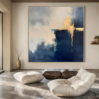 Hand-Painted Bespoke Abstract Canvas for Office Private Offices