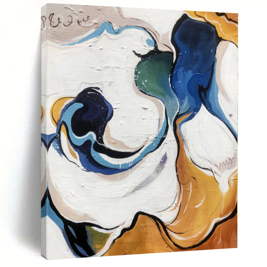 Large Custom Abstract Painting for Home Bar and Lounge Feature Walls