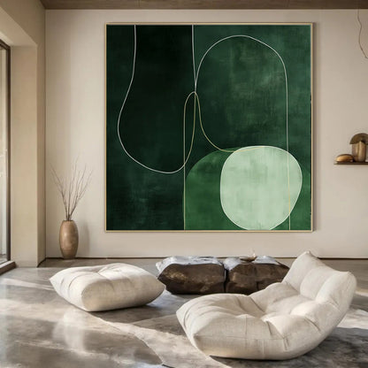 Super-Sized Hand-Painted Contemporary Abstract Painting for Retail Store Window Displays