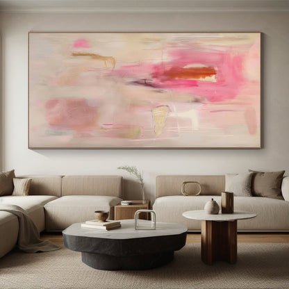 Vast Custom Abstract Canvas for Nursery Crib Feature Wall