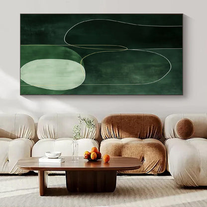 Large Hand-Painted Contemporary Abstract Canvas for Family Reunion Banquet Halls