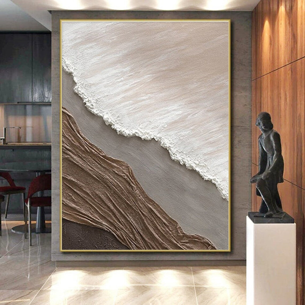 Extra-Huge Contemporary Abstract Canvas for Modern Home Office Conference Area