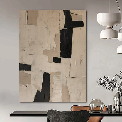 Large-Scale Hand-Painted Contemporary Abstract Canvas for Community Center Multipurpose Rooms