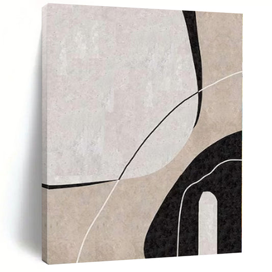 Sophisticated Hand-Painted Abstract Art for Living Room Behind Sideboards