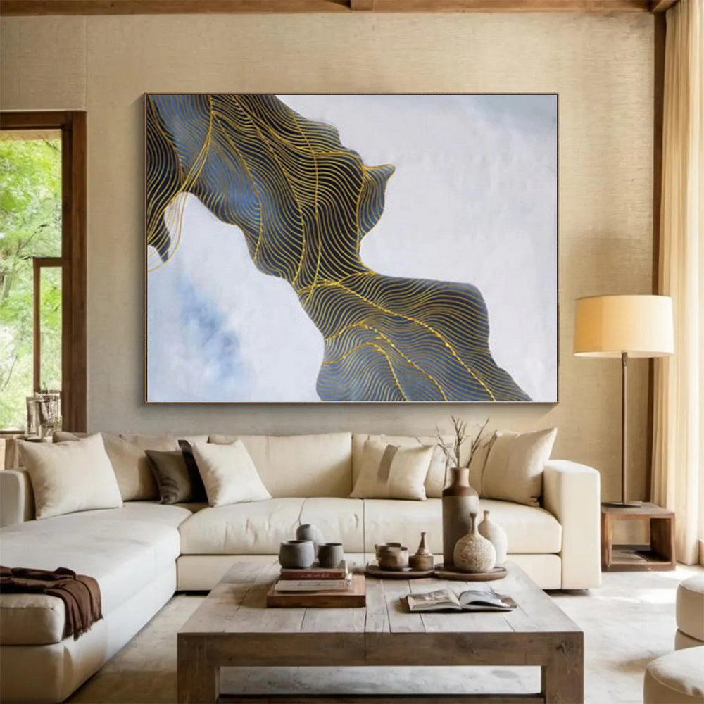 Giant Made-to-Order Abstract Painting for Mudroom Dog Washing Station Walls