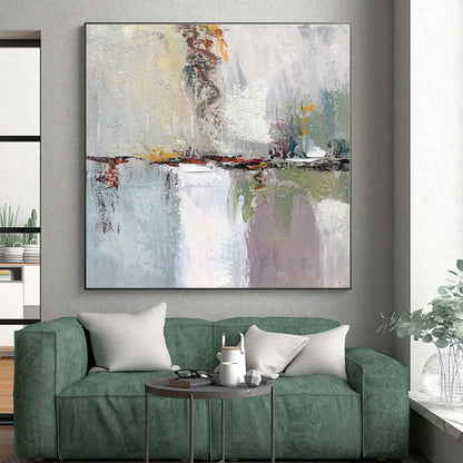 Staggering Custom Abstract Painting for Hallway Picture Ledge Wall