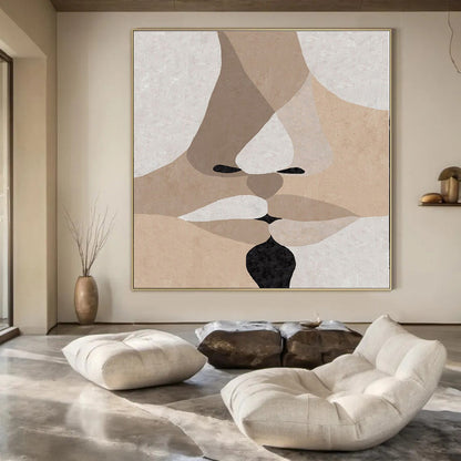 Elegant Hand-Painted Abstract Art for Living Room Behind Console Tables