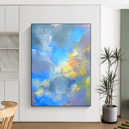 Grand Abstract Painting for Treehouse Lookout Points - Hand-Painted Mixed Media on Canvas