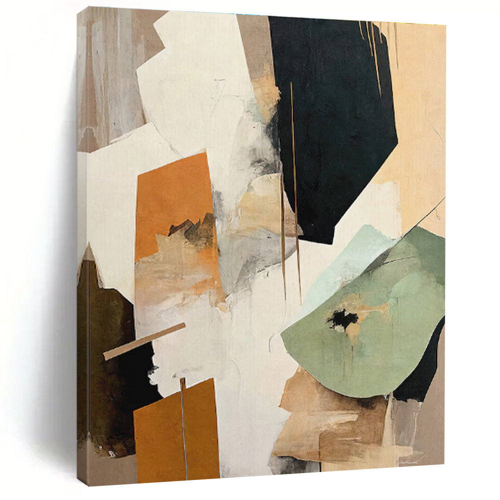 Extra-Huge Contemporary Abstract Canvas for Home Office Zoom Backgrounds in Modern Workspaces