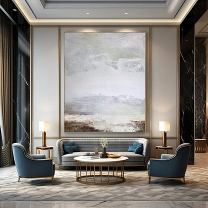 Chic Hand-Painted Abstract Wall Art for Living Room Coffee Table Vignettes