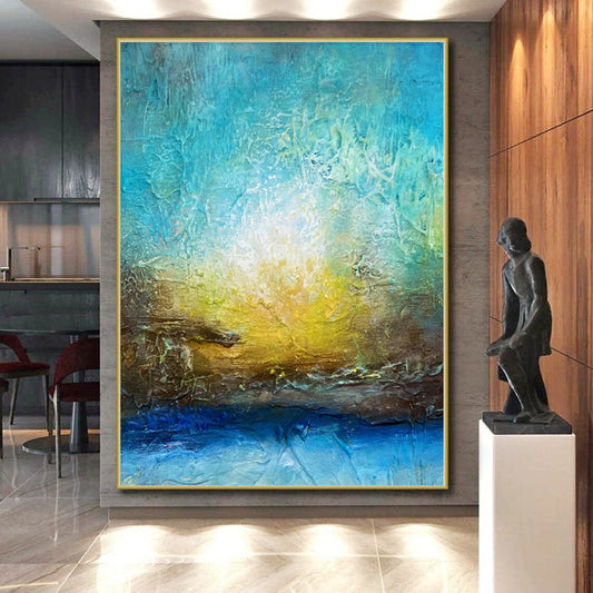 Immense Abstract Techno Art - Hand-Painted Resin for Electronic Music Festival Venues