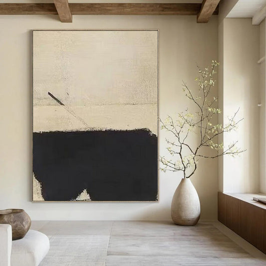 Oversized Hand-Painted Contemporary Abstract Art for Dining Room Behind Buffets
