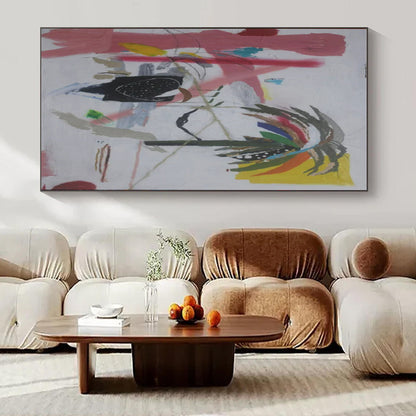 Custom Hand-Painted Abstract Canvas for Bedroom & Hallway