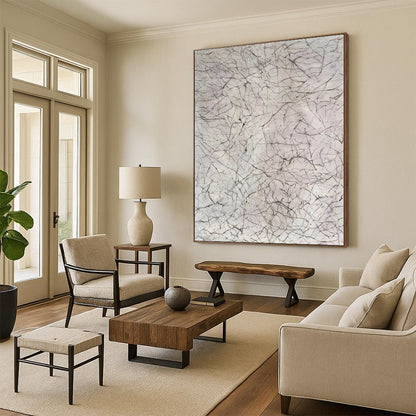 Oversized Custom Abstract Painting for Home Office Meeting Nooks