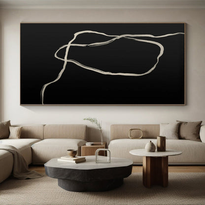 Oversized Custom Abstract Painting for Home Office Breakout Areas