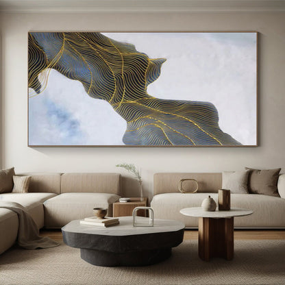 Giant Made-to-Order Abstract Painting for Mudroom Dog Washing Station Walls