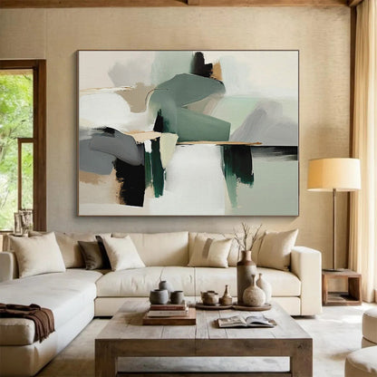 Extra-Huge Contemporary Abstract Canvas for Modern Garage Tool Organizer Wall