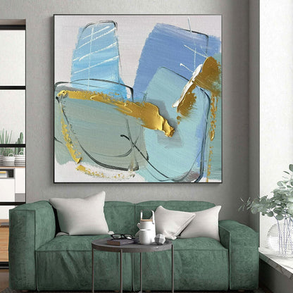 Super-Sized Contemporary Abstract Art for Home Library Cozy Reading Nook