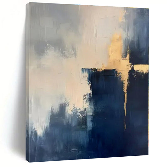 Hand-Painted Bespoke Abstract Canvas for Office Private Offices