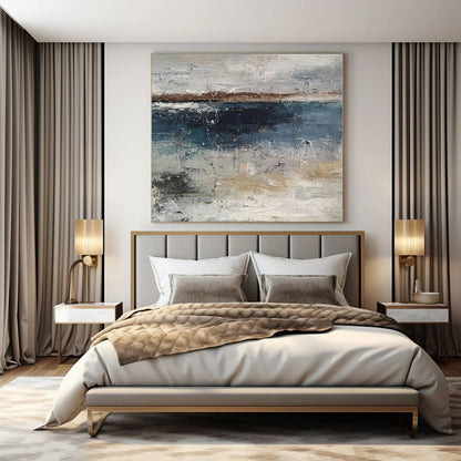 Custom Hand-Painted Abstract Mural for Office Marketing Departments