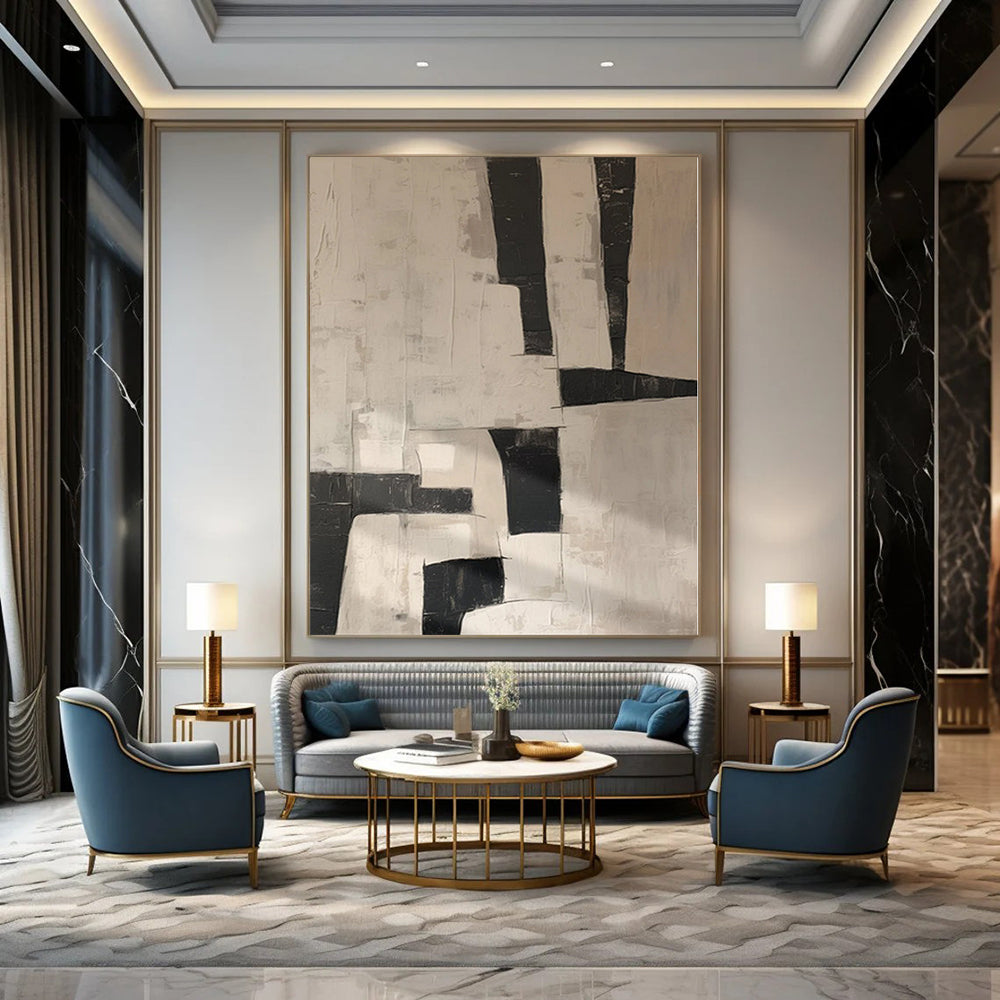 Giant Made-to-Order Abstract Painting for Educational Campus Libraries