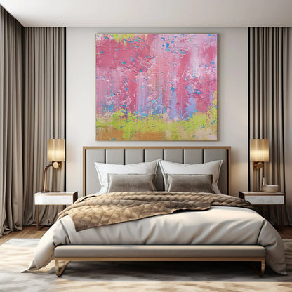 Oversized Custom Hand-Painted Abstract Art for Office & Hotel Outdoor Gardens