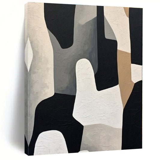 Large Hand-Painted Contemporary Abstract Wall Art for Office Private Offices