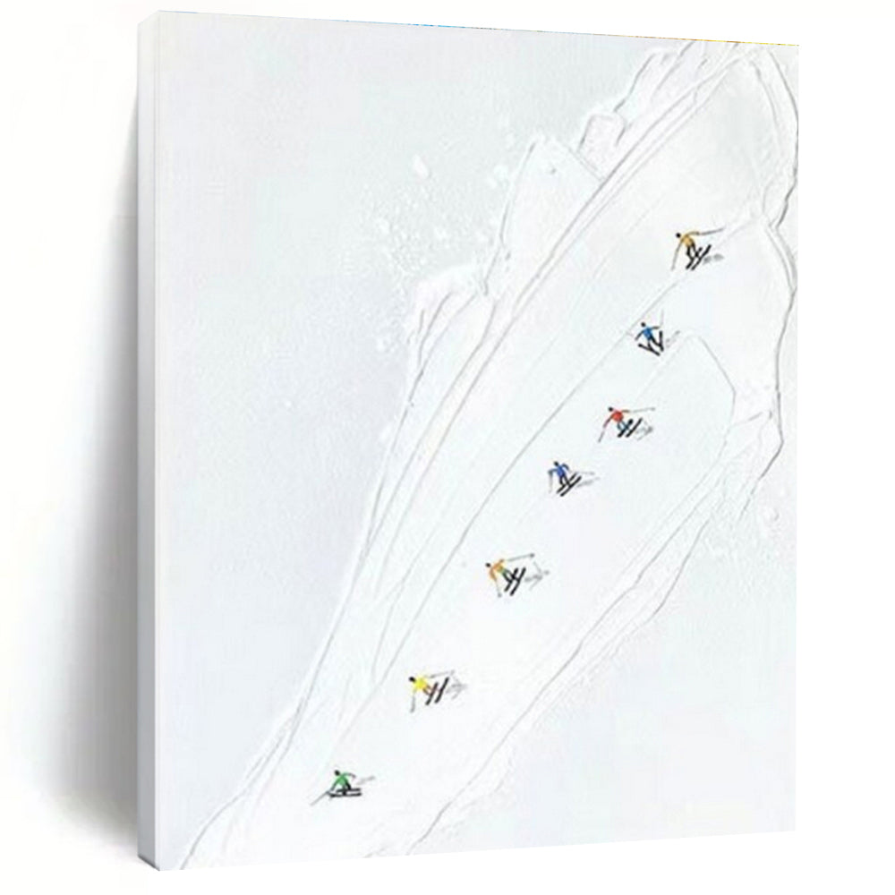 Giant Contemporary Abstract Art for Modern Bathroom Vanity Mirror Wall