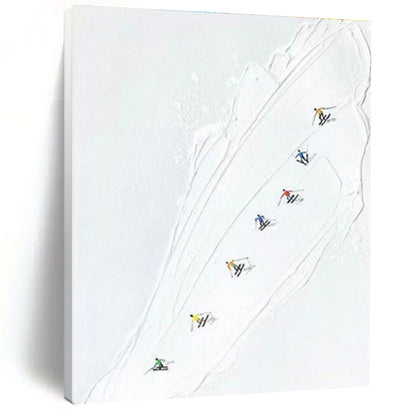 Giant Contemporary Abstract Art for Modern Bathroom Vanity Mirror Wall