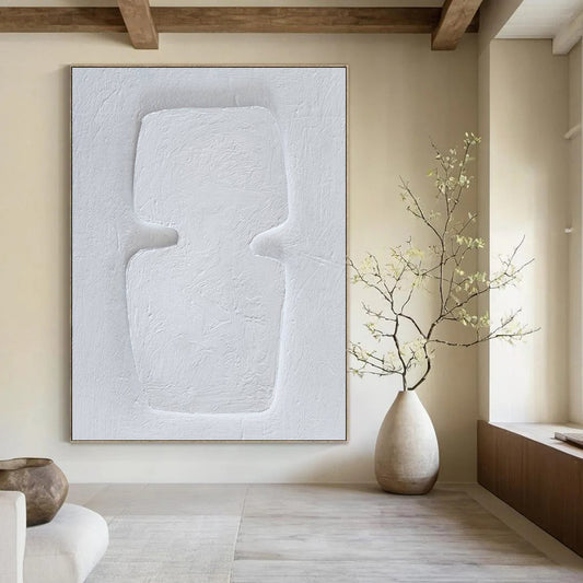 Colossal Hand-Painted Contemporary Abstract Canvas for Grand Hotel Ballrooms
