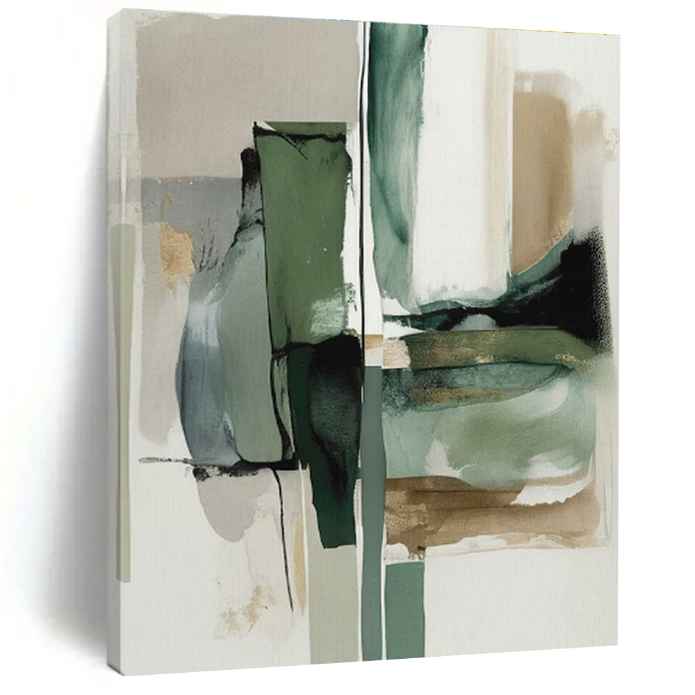 Oversized Modern Abstract Canvas for Hallway Visual Flow in Contemporary Homes